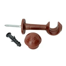 Kit With 6 Simple Curtain Rod Supports Pair With 19mm End - MAHOGANY - View 11