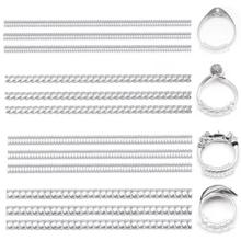 KLONKEE 4/8/12 buah Alat Pengatur Ukuran Cincin untuk Cincin Longgar, Mandrel Pengukur Perhiasan untuk Membuat Perhiasan, Pelindung, Pengatur Jarak, Pengukur, Pengencang Spiral Silikon. - Clear - View 1