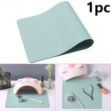 1pc Nail Art Desk Mat, Soft Microfiber PU Leather Nail Pad, Foldable Nail Support Pad, Reusable Desktop Nail Mat, Acrylic Nail Desk Mat, Nail Soft Pad - Multicolor - View 6