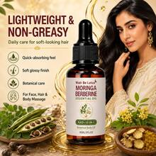 WATR BE LOTUS 1瓶30ml 辣木 小檗鹼 NAD+ 10合1植物精油，多用途按摩護理油，適用於臉部、頭髮與身體，輕盈保濕質地，幫助緩解皮膚乾燥、撫平毛躁髮絲並增添自然光澤，適合日常身體護理、髮尾滋養、頭皮按摩、居家美容與旅行，男女通用 - 辣木小檁鹼NAD - 查看 2