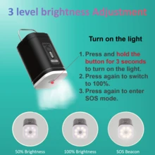 Compact 3-In-1 Electric Air Pump With LED Light And SOS Light, Portable Wireless Inflator/Deflator, Suitable For Outdoor Camping And Home Clothing Organization, (Not Suitable For Balloons And Tires) - A - View 3