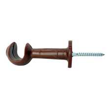 Kit With 6 Simple Curtain Rod Supports Pair With 19mm End - MAHOGANY - View 8