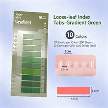 1pc Gradient Color Index Tab Sticky Notes, Reusable Writable Page Marker Flags With Ruler, Loose-Leaf Notebook Divider Labels, Multi-Color Book Marking Stickers, Suitable For Office, School, Journal Classification School Supplies - one-size - View 11