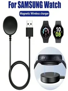 適用於 Galaxy Watch 8/7/6/5pro/5/4/3 Active 2 的磁吸式無線充電器，可攜式手錶快速充電底座 - 查看 1