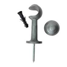 Kit With 6 Simple Curtain Rod Supports Pair With 19mm End - TITANIUM - View 5