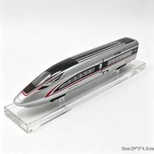 1件兒童磁力高速列車玩具,附慣性功能,男孩列車玩具組,輕軌小火車模型 - 彩色 - 查看 9