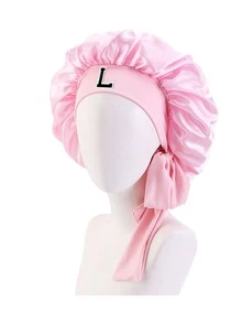 1pc Women's Satin Bow Long Tie Sleep Cap, Adjustable Sleep Cap, Suitable For Curly Hair, Silky Anti-Static Night Headscarf, Sleep Hair Care Cap - Multicolor - View 20