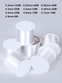 1/6 Roll Transparent Invisible Monofilament Nylon Line - Strong And Durable, Versatile Use For Hanging Decorations, Balloon Garlands, Jewelry Making, Beading, And Crafts - Diameter 0.2/0.35/0.4/0.5/0.6/0.7/0.8mm, Perfect For DIY Projects And Artistic Creations. - Clear - View 13