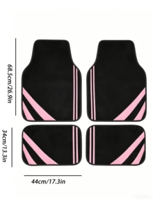 4pcs Car Floor Mats, Minimalist Design, Absorbent Anti-Slip, Washable, Fashionable Interior Protection, Suitable For Sedans, Hatchbacks And SUVs, All Season, Ideal For New Drivers, New Year Gift, 2D Flat - A - View 7