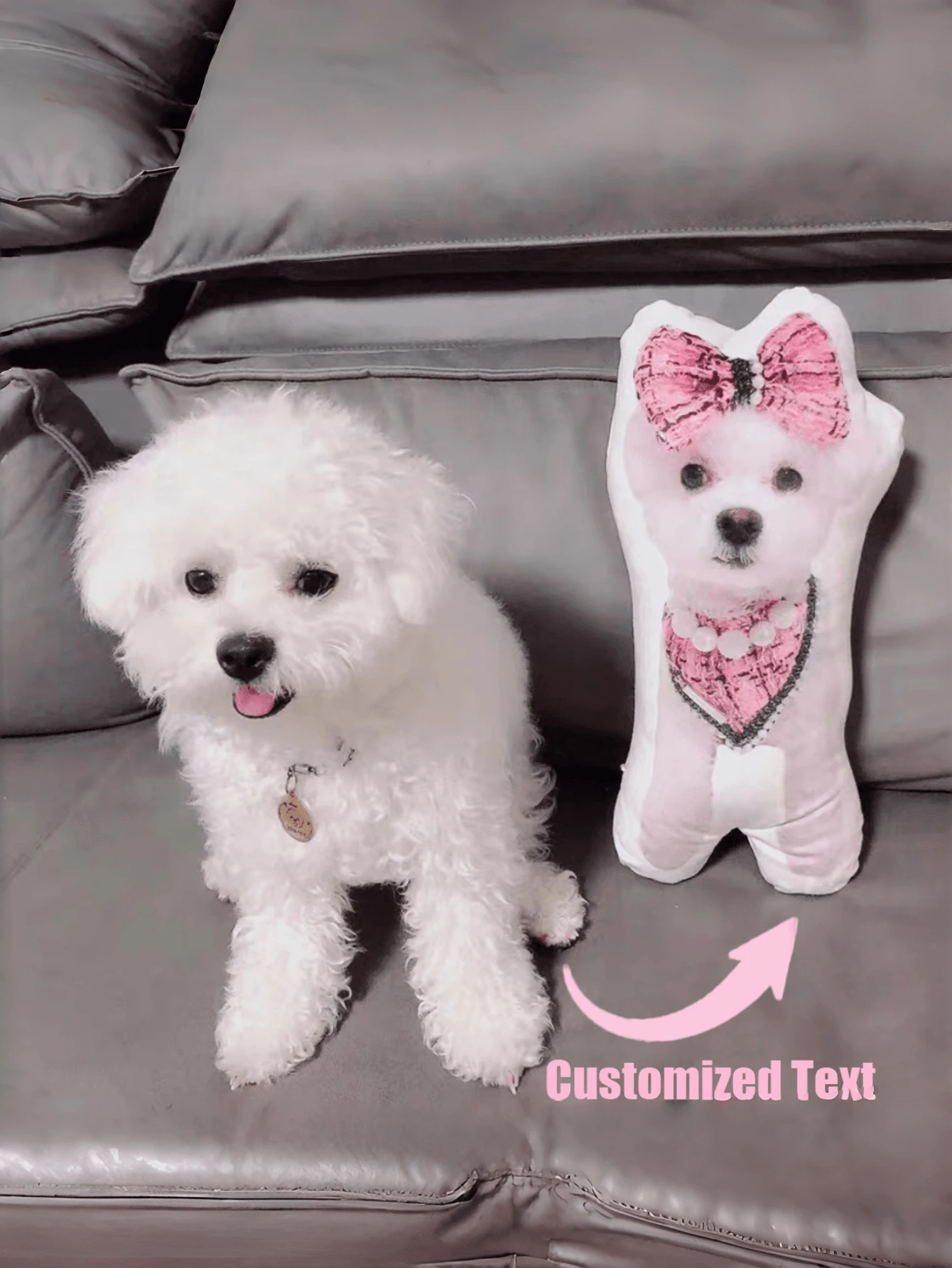 1pc Customized Shaped Pillow, Plush Doll, Pet Doll, Fun Couple Portrait Pillow, Couples Memorial Gift, Printed Personalized Pillow, Multi-Functional, Reusable, Decorative, Exquisite Craftsmanship, Fashionable Style, Soft Texture, Cute Design, Supports Customization, Unique, Ideal Gift For Her - Multicolor - View 1