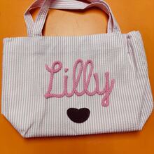 1pc Customized Bubble Gauze Tote Bag, Personalized Chenille Name Toiletry Bag, Travel Organizer Makeup Gift For Girlfriend/Mom/Teacher - Multicolor - View 24