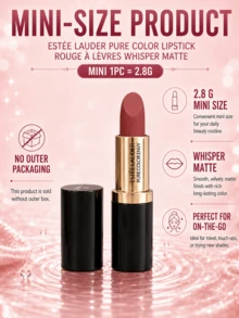 Estée Lauder 雅詩蘭黛 Pure Color 霧面唇膏 #402，正裝 3.5g，試用裝 2.8g，持久顯色，輕盈絲絨觸感，保濕霧面，易上妝，適合初學者 - 緞光#420 - 查看 7