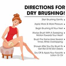 1/2pcs Dry Body Brush - Improve Skin Health & Beauty - Natural Bristles - Removes Dead Skin & Toxins, Improves Cellulite, Boosts Lymphatic Function, Exfoliates, Stimulates Blood Circulation, Home Bathroom Decor, Autumn, Back To School - Oval Brush - View 9