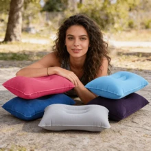 UNIQUEFORYOU 2pcs Inflatable Travel Pillows, Portable Ultra-Light Inflatable Camping Pillows With Neck And Waist Support, Washable Inflatable Pillows, Suitable For Airplane, Car, Office Nap, Hiking, Backpacking, Multi-Functional Travel Pillows. - 2pcs - View 8