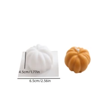 1PC/2PCS Pumpkin Ghost Candle Silicone Mold, 3D Realistic Christmas Halloween Series Pumpkin Ghost Shaped Aromatherapy Candle DIY Mold - White - View 10