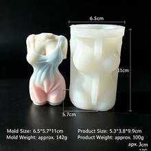 1pc Silicone Candle Mold Human Body Shape DIY Sexy Female Soap Plaster Making Tool Muscular Man Home Decor Candlelight Dinner Aromatherapy Candle Making Creative Gift - White - View 4