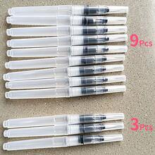9/3pcs/Set Refillable Watercolor Pens, Watercolor Calligraphy Painting Illustration Pens, Office Stationery - Sets - View 1