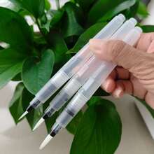 9/3pcs/Set Refillable Watercolor Pens, Watercolor Calligraphy Painting Illustration Pens, Office Stationery - Sets - View 4