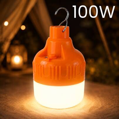 Lâmpada LED Recarregável USB Portátil Com Gancho Para Camping Emergência Casa Barraca