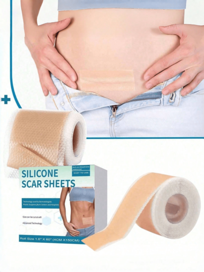 1/2/3 Rolo(s) Fita Adesiva para Cicatrizes, Adesivo Invisível para Remoção de Cicatrizes, Adequado para Desbotamento e Cobertura de Cicatrizes. Adequado para Cobrir Cicatrizes, Cicatrizes Hipertróficas, Cicatrizes Pós-Parto e Cicatrizes de Queimaduras, Design Amigo da Pele, Cobertura Sem Emendas, Materiais Baixo Alergênicos, Folha de Gel de Silicone.
