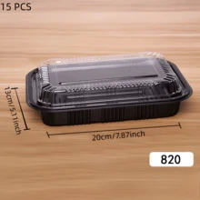 10/15 PIEZAS Contenedores de Alimentos Rectangulares Multicolor con Tapas Transparentes - Gran Capacidad, a Prueba de Fugas y Apilables, Adecuados para Bandejas de Queso, Aperitivos, Verduras - Cajas para Llevar Bandejas de Frutas Adecuadas para Cenas, Cumpleaños y Festivales - Multicolor - Ver 28