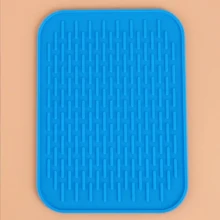 Alfombrilla de silicona fina resistente al calor, alfombrilla pequeña para ollas, juego de alfombrillas rectangulares resistentes al calor, adecuada para ollas pequeñas calientes, vajilla, posavasos y manteles, alfombrilla de protección multifuncional para escritorio, suministros de cocina - Multicolor - Ver 20