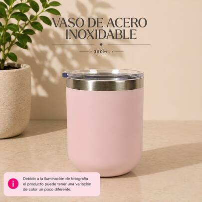 Termo de Acero Inoxidable PYA-28 360 ml | Diseño Compacto y Elegante para Bebidas Frías y Calientes