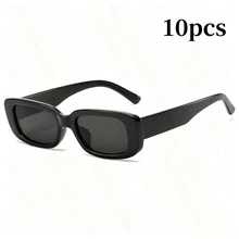 16pcs Black Rectangular Fashion Glasses, Thick Frame Retro Party Eyeglasses, UV Protection Adult Eyewear, Birthday Club Beach Pool Holiday Costume Accessories, Holiday Role Play Party Gift Supplies, Unisex - View 11