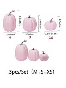 Realistic Pumpkin Decor, Halloween & Autumn Decoration, Artificial Pumpkin, Thanksgiving Table Centerpiece, Fireplace Mantle, Kitchen, Wedding, Friends Thanksgiving Party Home Decor - Pink Pumpkin - View 11