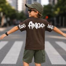 Conjunto Infantil Masculino Camiseta de Algodão Bermuda Moletinho para Meninos - Verde - Visão 8