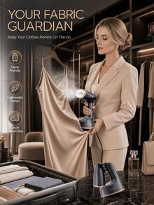 SOKANY Máy bàn là hơi nước cầm tay di động & bàn là hơi nước, công suất 1500W, thiết kế gấp gọn cầm tay, làm nóng nhanh 30 giây, bình chứa nước tháo rời 120ml, 7 vòi phun hơi, ủi đa góc 360°, đế gốm, phích cắm UK dùng cho gia đình - màu đen - Xem 12