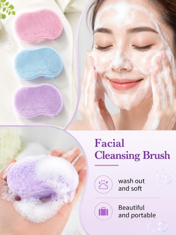 Mini Finger Face Cleansing Brush Soft Silicone Massage Makeup Remover Face Cleansing Device Portable Facial Cleansing Brush Blackhead Brush