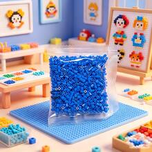 1000顆 2.6mm/0.1in 藍色熔融小孔珠，彩色馬蹄形珠子套組，適合DIY珠寶製作、髮辮、項鍊、耳環與裝飾，大包裝塑膠手工穿孔珠，適用於小物件與創意手工藝 - 多色C8 - 查看 2