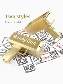 1pc Super Money Gun Toy, Fake Cash Prop Launcher, Handheld Cash Dispenser Simulator, Suitable For Parties, Halloween Decor, Weddings, Birthdays And Holiday Celebrations (Includes 100pcs Prop Bills) - Multicolor - View 10