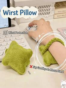 1pc Cute Aesthetic Ergonomic Soft Memory Foam Mouse Wrist Rest Pad With Non-Slip Rubber Base, Comfortable Anti-Fatigue Hand Support Pillow, Portable Student Computer Desk Laptop Cushion Mat Accessories Office College Daily All-Season - Multiple Colors and Styles - View 3