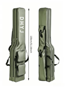 59inch Heavy Duty Waterproof Fishing Rod Bag, Multi Compartment Tackle Storage Carrier, Wear Resistant Shoulder Carry Fishing Pole Case For River Lake Sea Fishing - Multicolor - View 9