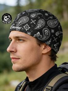 Musion 1/2/3pcs Paisley & Camo Print Knit Helmet Liner Beanie, Breathable Moisture-Wicking Skull Cap, Windproof Sweat-Absorbent Dome Hat For Motorcycle Riding, Cycling And Racing Sports - Multicolor - View 8