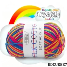 EDCUEBE7 1/10pcs Soft Warm Gradient Yarn - 3 Acrylic Blend, Perfect For Knitting Sweaters, Scarves, Socks And Gloves - [Sweater Socks Warm Yarn] - 3 Gradient Colors - View 20
