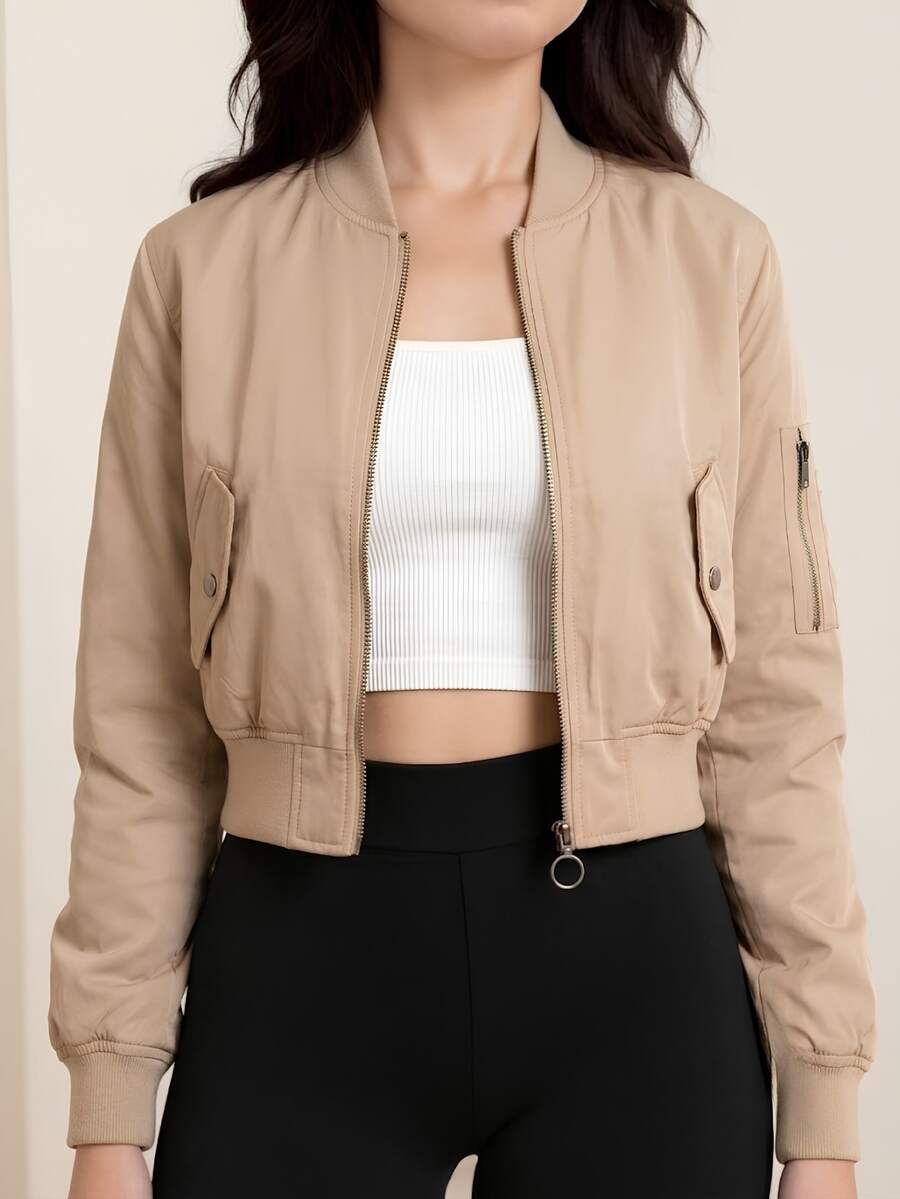 Women Jackets - Beige - View 1