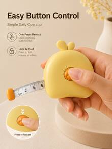 Cute Mini Automatic Retractable Tape Measure, Perfect Choice For Fitness Enthusiasts, Essential Tool For Precise Measurement Of Chest, Arm And Waist Circumference - Multicolor - View 2