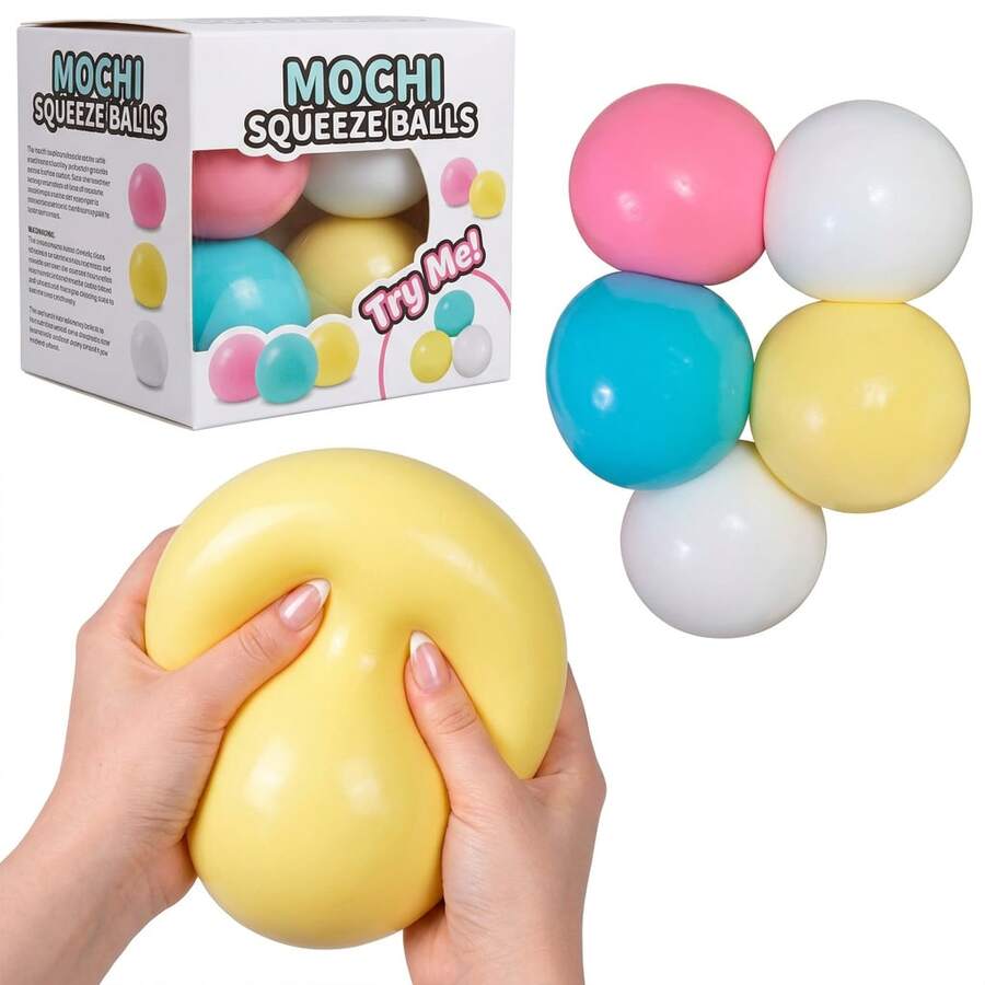 2026 New Jumbo Fluffy Cheese Ball Squishy Super Large Slow Rebound Stress Relief Toy Perfect Christmas Birthday Holiday Gift,Toys For Girl,Kids Toy,Squishy Pack,Sugar Squish,Party Favors For Kids,Squishy Toy Taba,Squishy>Stress Ball,Paw Print Squishy - 彩色 - 查看 1