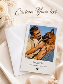 Personalized Greeting Cards With Envelopes, Custom Printed Cards With Multiple Photos And Text, Birthday Cards, Thank You Cards, Wedding Cards, Pet Cards, Suitable For Various Occasions - Multicolor - View 1