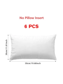 2/4/6pcs Soft Classic Style Lightweight Machine Washable Luxury Pillowcase Set (Pillow Insert Not Included), Solid Color Smooth Contemporary Hidden Zipper Closure Premium Cushion Cover Suitable For Sofa, Living Room, Bedroom Decor, Christmas Gift, 3 Sizes - White - View 14