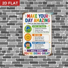 2D平面裝飾標誌與牌匾，Earn Your Screen Time金屬鐵製標誌，兒童家務清單，早晨例行活動牆面裝飾，適用於遊戲室、教室、臥室、居家學習、家庭 - 彩色 - 查看 3