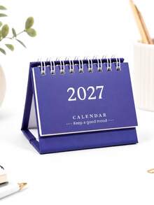 1PC Simple 2027 Desk Calendar,Macaron Color Creative Flip Cover Design For Daily Schedule Planning, A Must-Have Desktop Decoration, Essential For Study And Office Use - Single Piece - View 18