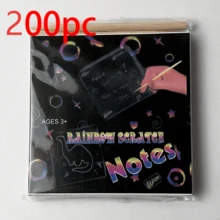 50片彩虹刮画套装 - 用鲜艳的色彩展现隐藏图案 - 用创意绘画纸板带来无穷乐趣 - 彩色 - 查看 8