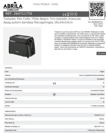 Avant 750W 2-Slice Electric Toaster With 7 Browning Levels, Stainless Steel Toaster With Cool-Touch Housing, Auto Shut-Off, And Crumb Tray, Cofio Series - Black - View 3