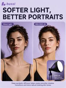 Bussi DH01-40 Softbox Inflable, Almacenamiento Portátil Plegable para Exteriores, Inflado Rápido en 30s, Incluye Juego de Lentes Fresnel, Compatible con Montura Godox, Perfecto para Iluminación de Retrato, Transmisión en Vivo, Cosplay y Fotografía de Productos (Bomba de Aire No Incluida) - Ver 8
