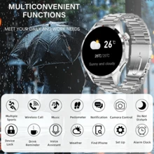 Unisex Smartwatch: Wireless Calling, Multiple Sports Modes, Remote Camera Control; Compatible With Android And IOS; USB Charging; Alloy Case With Silicone Strap; Modern Style; High-Definition Display; Perfect Gift For Men, Women, Partners Or Parents - View 6