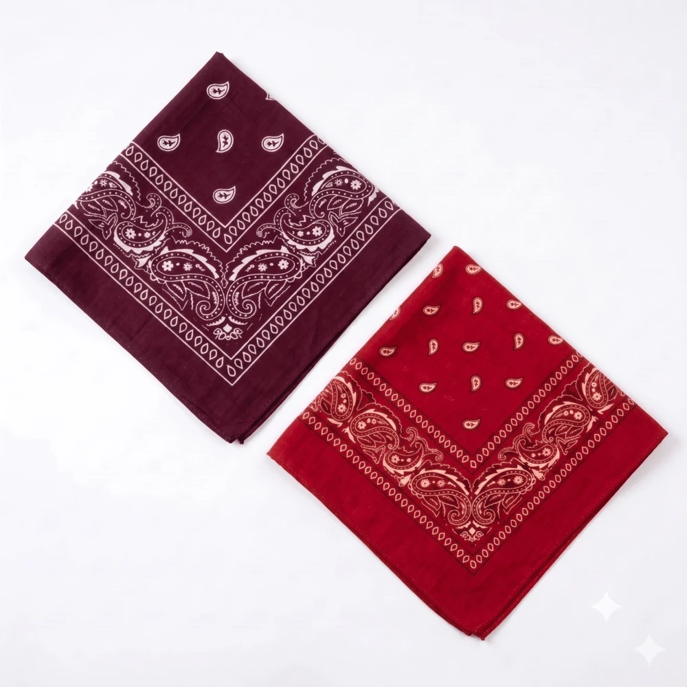 Premium Printed Bandana Scarf - Classic Style And Total Versatility - Kit Of 2 Units_.MA.VERM-2 - View 1